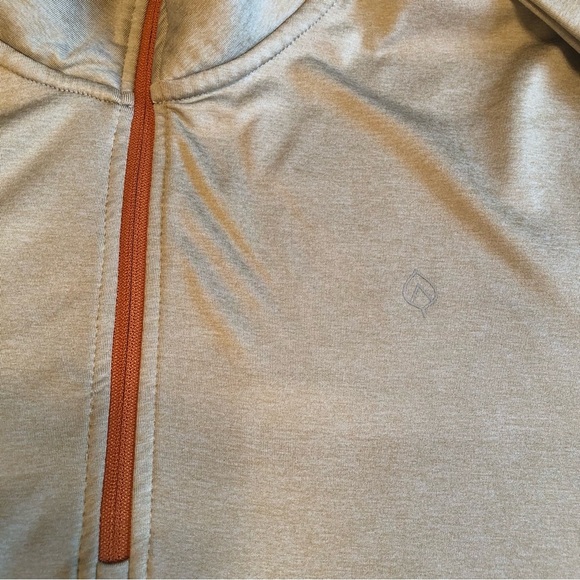 Aspen Tan & Orange Quarter-Zip Pullover with Front Zip Pockets Size L - Picture 6 of 10